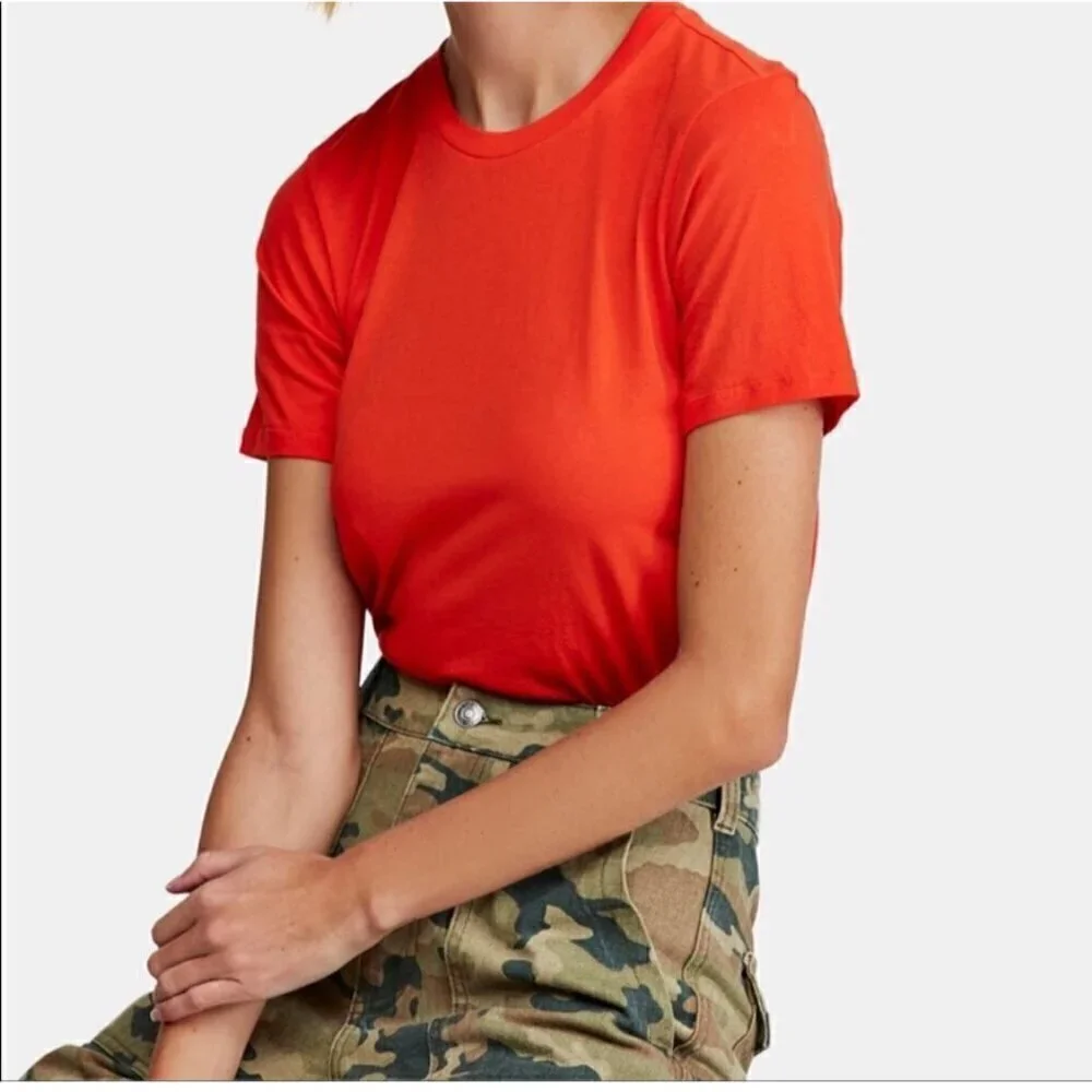 Free People Bright Orange In My T-Shirt Bodysuit - XS